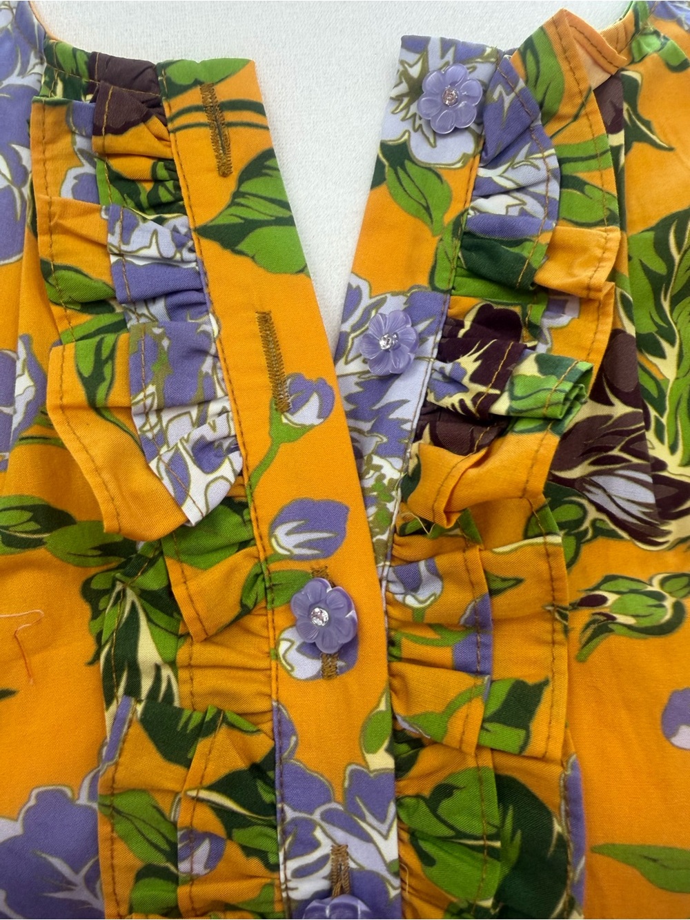 Farm Rio Floral Ruffle Front Dress - Picture 4 of 6